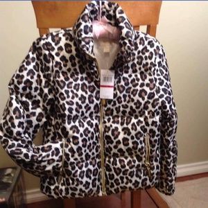 Brand new with tags Coach animal/leopard print puffer jacket